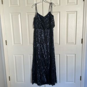 Donna Morgan navy sequin dress